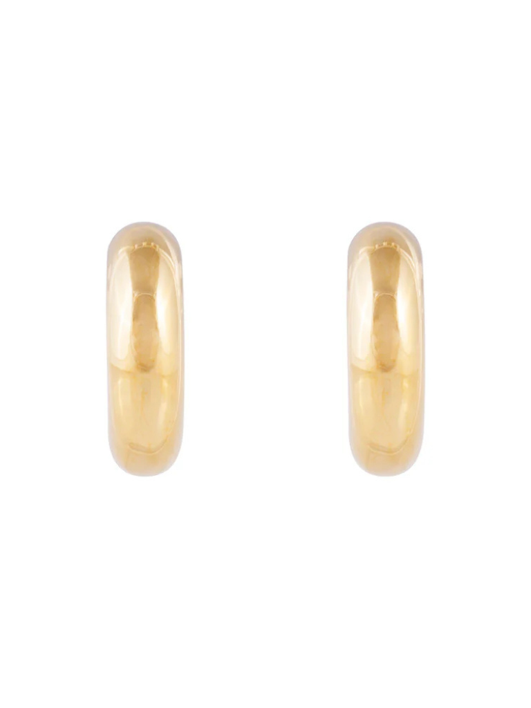 Bold Gold Midi Hoops in Gold