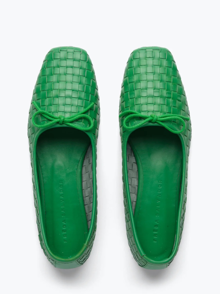 Jada Woven Ballet Flat in Green