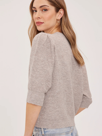Hildi Knit Top in Heather Latte
