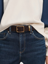 Boyfriend Belt 2.0 in Chocolate Suede