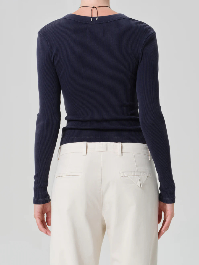 Varra Henley in Mineral Navy