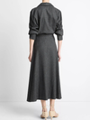 Italian Jaspe Full Skirt in Heather Grey