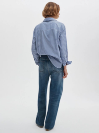Miramar Terry Wide-Leg Track Pants in Carnation Stripe