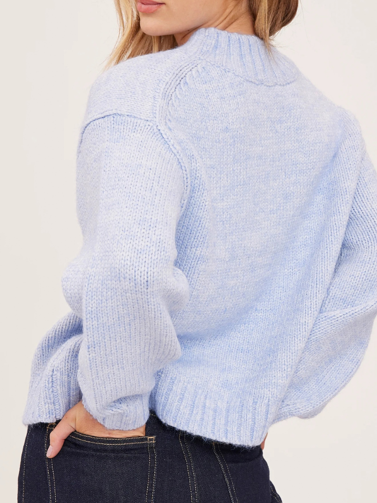 Tova Pullover Sweater in Heather Skyline