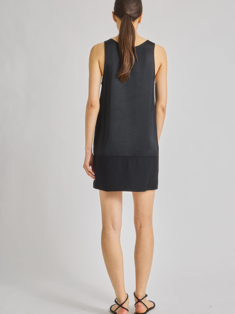 Maro Mini Shift Dress in Black