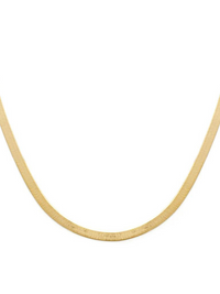 Herringbone Mother Necklace in 10k Gold