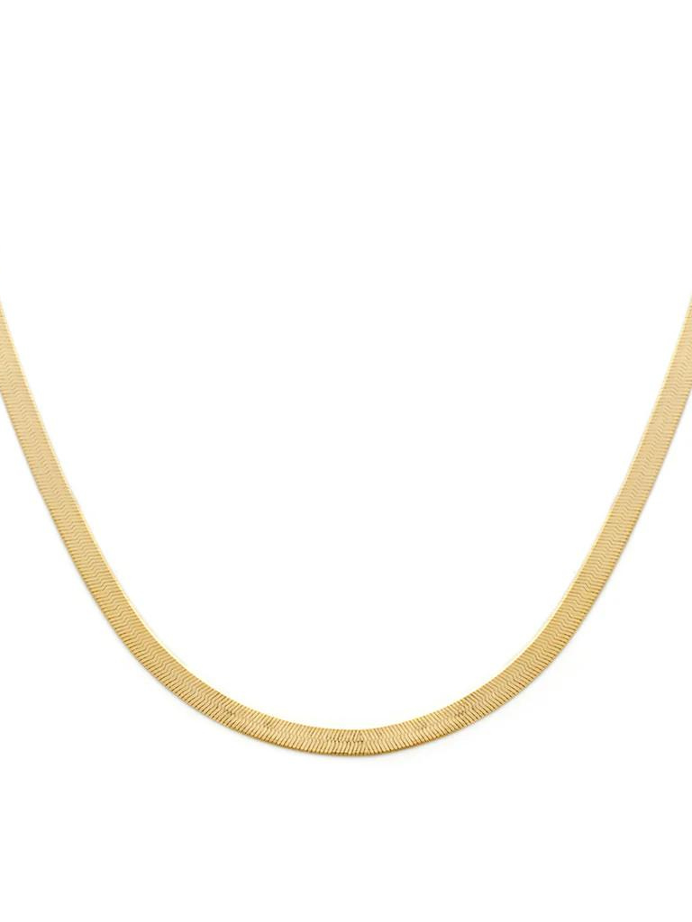 Herringbone Mother Necklace in 10k Gold