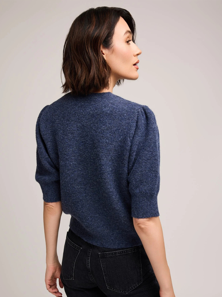 Marisol Knit Top in Heather Blue