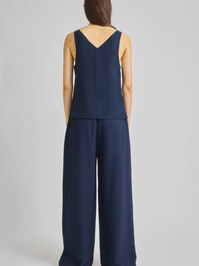 Keira V-neck Tank in Navy
