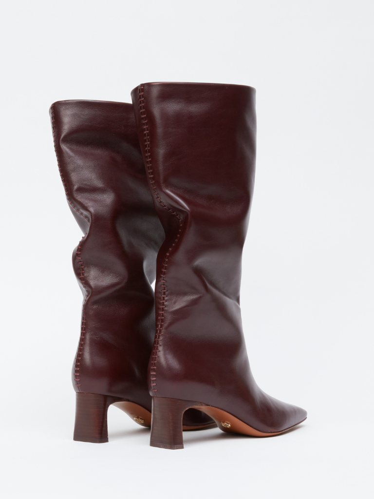 Astor Slouch Boots in Bordeaux
