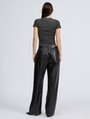 Phoebe Faux Leather Pants in Black