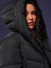 Tallia Hooded Puffer Coat in Black