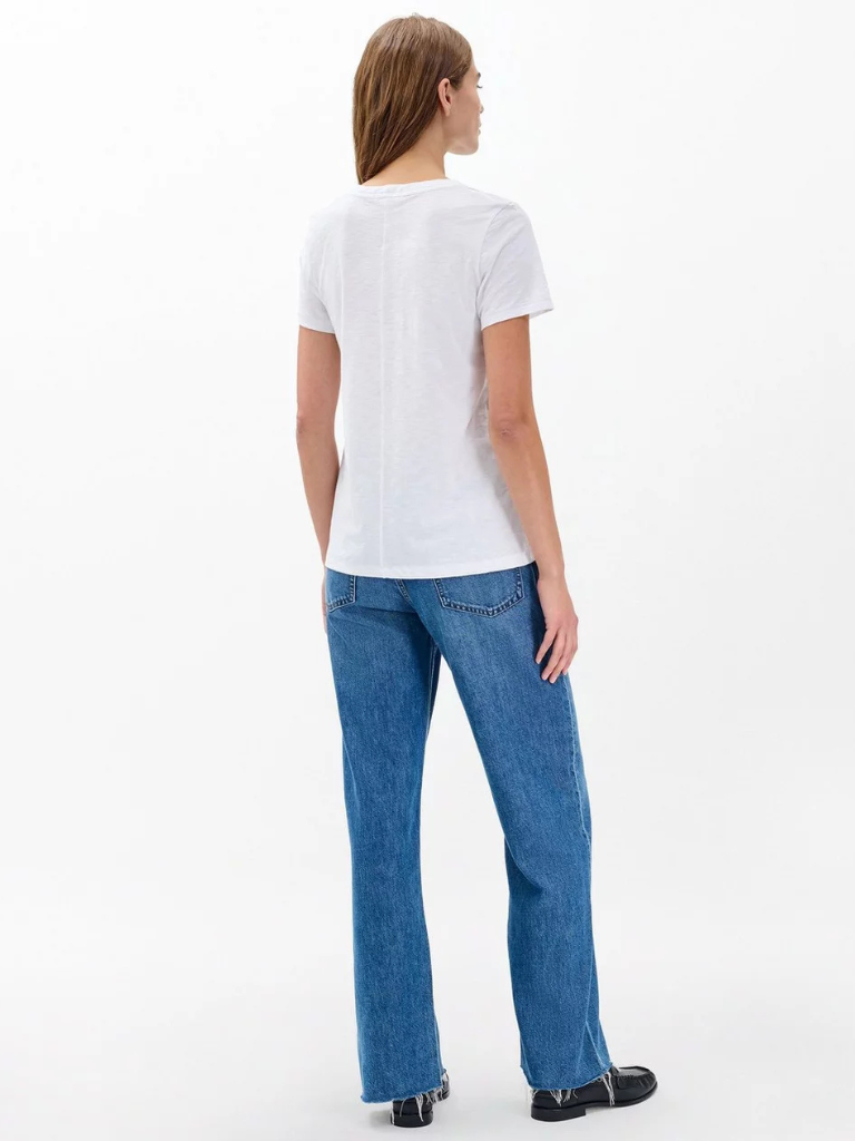 The Slub Vee in Bright White