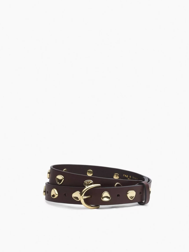 Brynn Studded Belt in Dark Espresso
