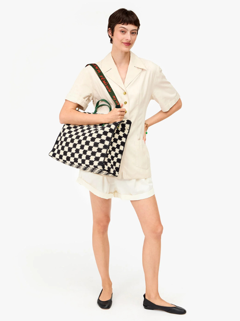 Summer Simple Tote in Crochet Checkers