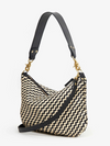 Moyen Messenger in Black/Cream Woven Zig-Zag