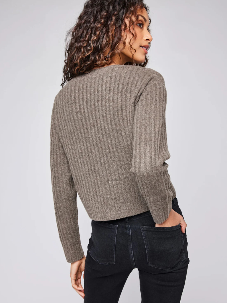 Gramercy Cardigan in Heather Hickory