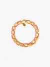 Le Link Bracelet in Coral &Vintage Gold