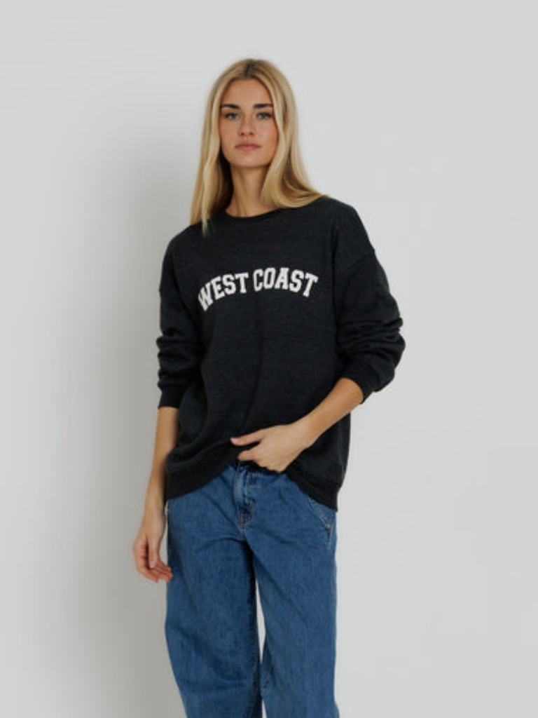 West Coast Oversized Crew in Vintage Black