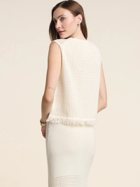 Cova Sleeveless Tank in Milk