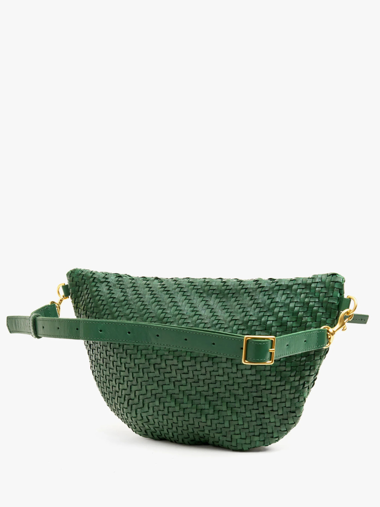 Grande Fanny Pack in Evergreen Woven Zig-Zag