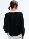 Damsville Boatneck Sweater in Noir