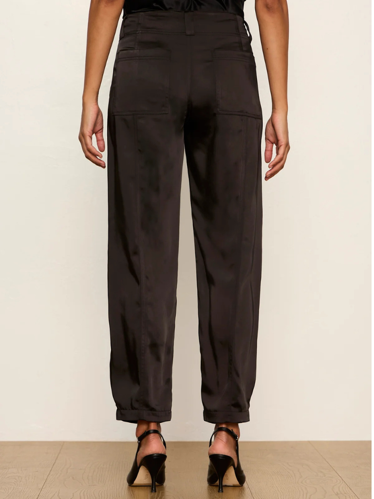 Sphere Satin Pant in Black