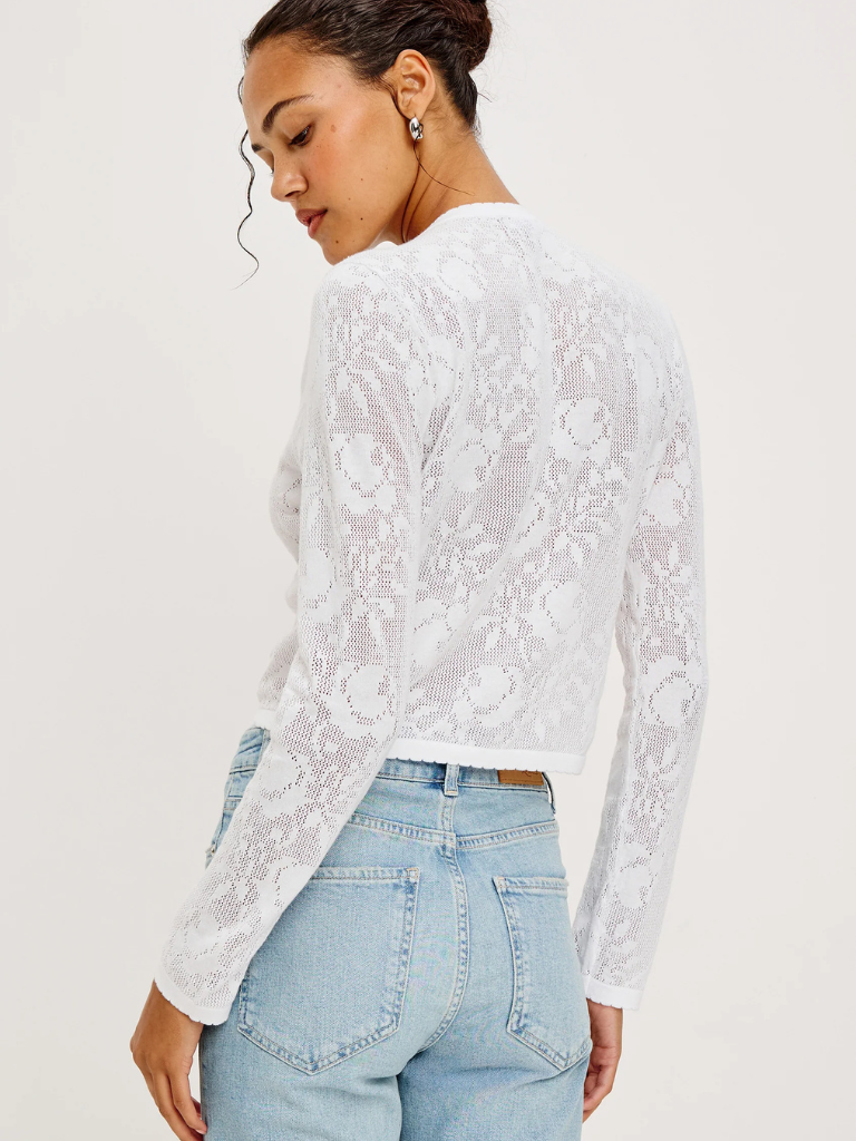 July Cardigan in White