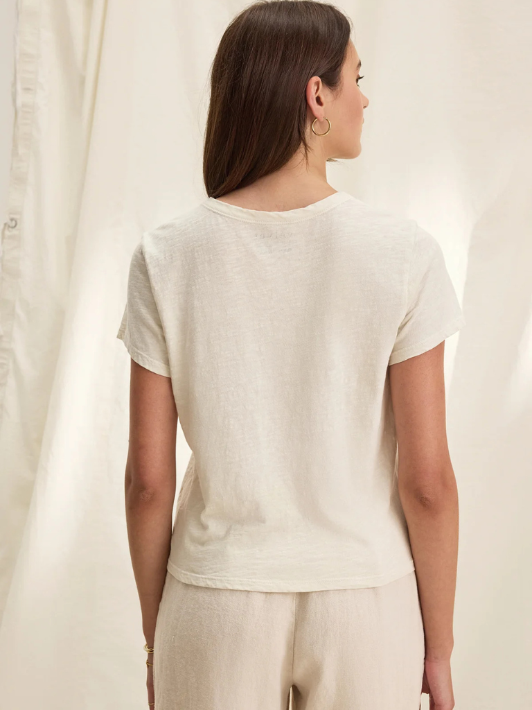 Marie Short Sleeve Crew Neck Tee in Oat