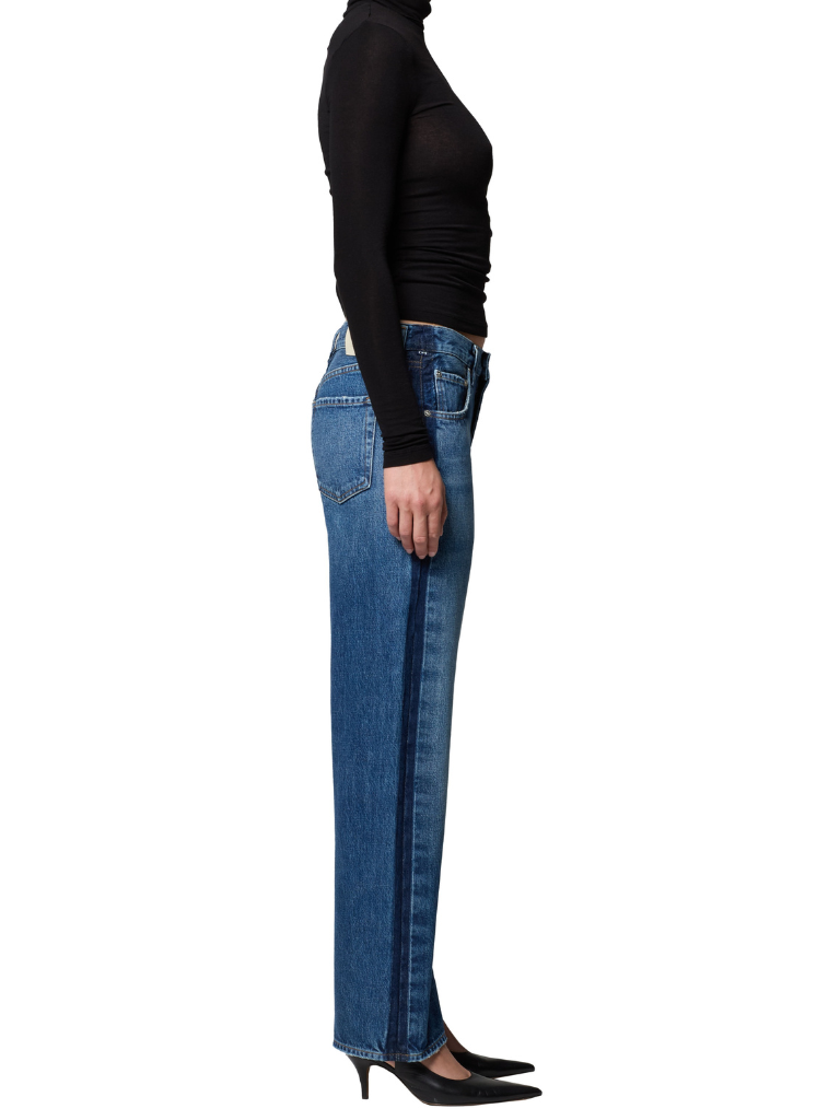 Lindz Low Rise East Straight w/ Tuxedo Stripe in Liro