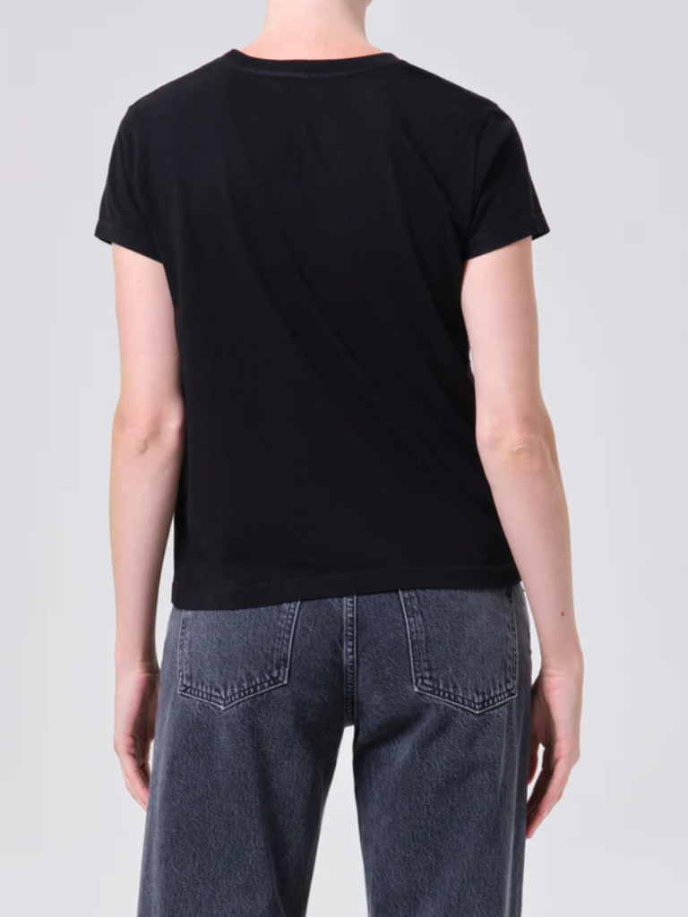 Adine Long Line Tee in Black
