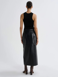 Hikson Recycled Leather Skirt in Detox