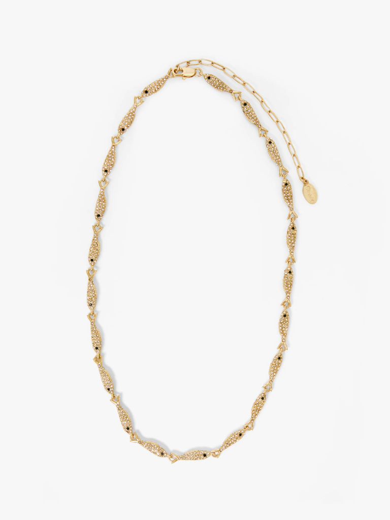 Le Pave Sardine Necklace in Vintage Gold