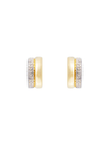 Two-Tone Pave Huggies in Gold
