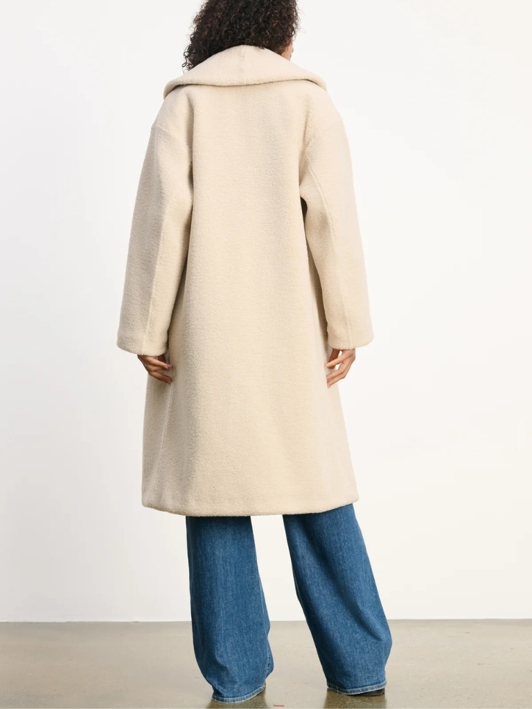 Eleanor Luxe Sherpa Coat in Sand
