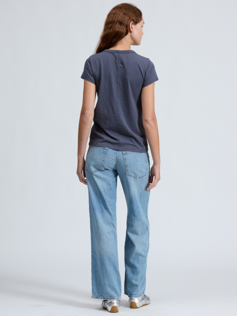 The Slub Tee in Storm Blue