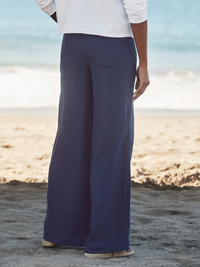 Madeline Patch Pocket Pull-On Pant in Navy