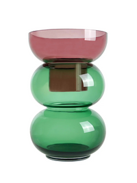 Large Bubble Flip Vase in Pink & Green