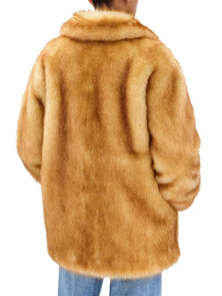 Brenna Faux Fur Jacket in Brown
