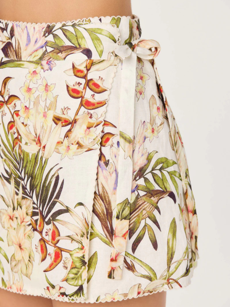 Lorelei Floral Skirt in White