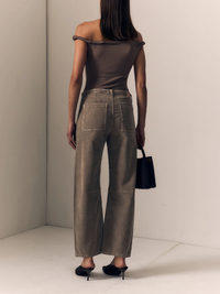 Corduroy Utility Soft Barrel in Soft Taupe
