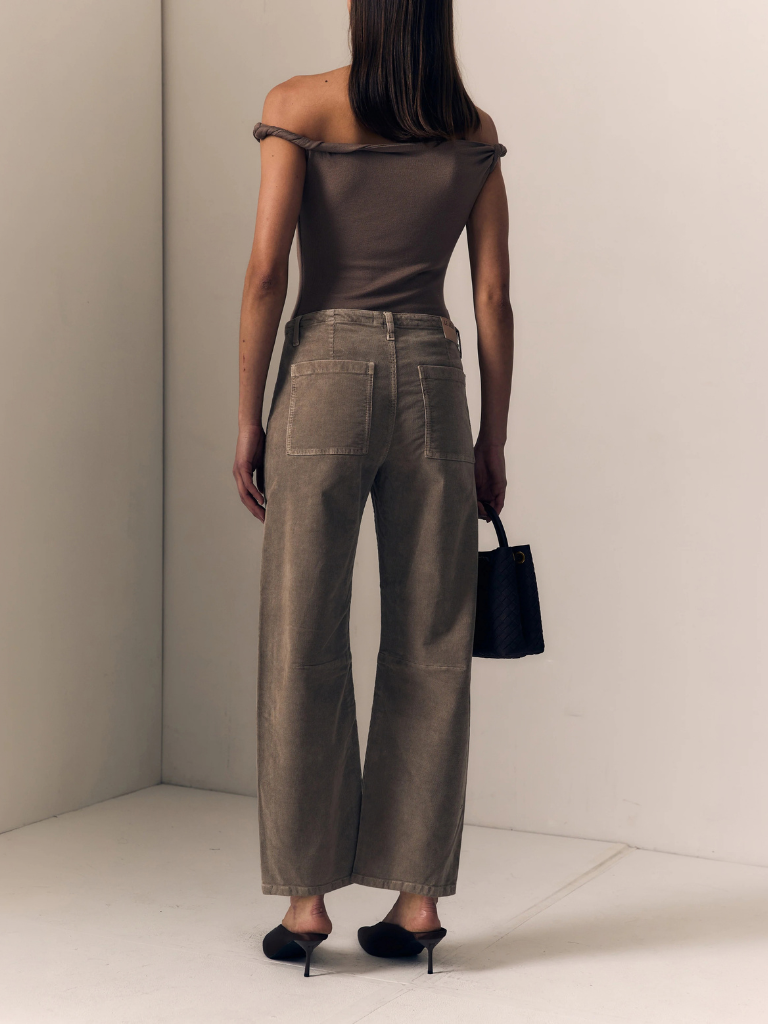 Corduroy Utility Soft Barrel in Soft Taupe