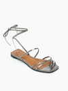 Fatale Gladiator Sandal in Acero Metallic Leather