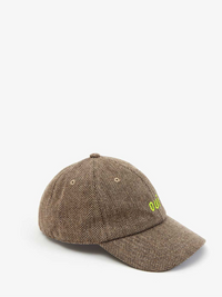 Neon Oui Wool Baseball Hat in Taupe