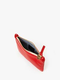 Flat Clutch Wallet in Rossa Nappa