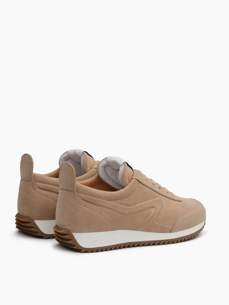 Retro Runner Sneaker in Sand Suede