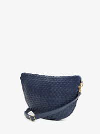 Grande Fanny Pack in Bleu Marine Woven Checker
