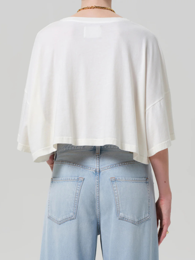 Crop Cape Tee In Pashmina