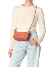 Bobi S Shoulder Bag in Terracotta Croco Cowskin