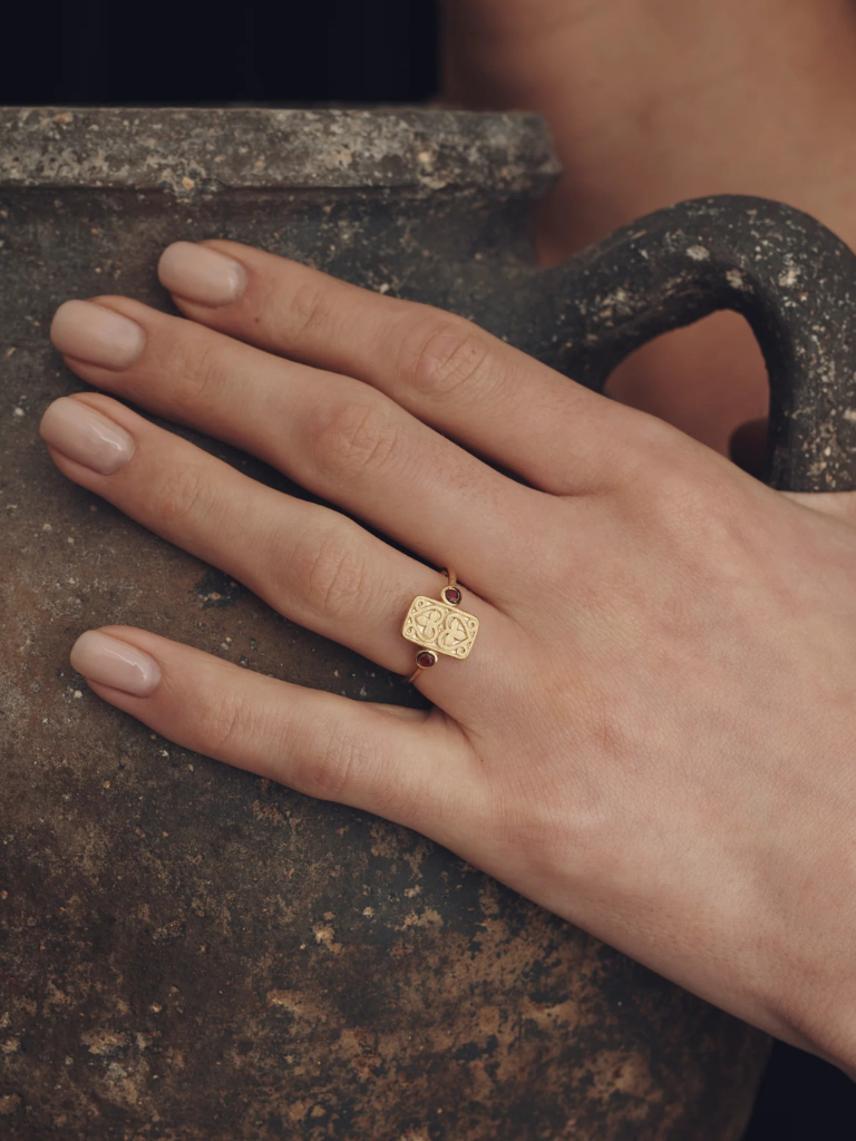 Ruby Seal Ring in Gold